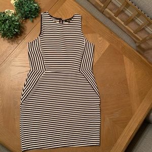 XL Black & White Striped Dress